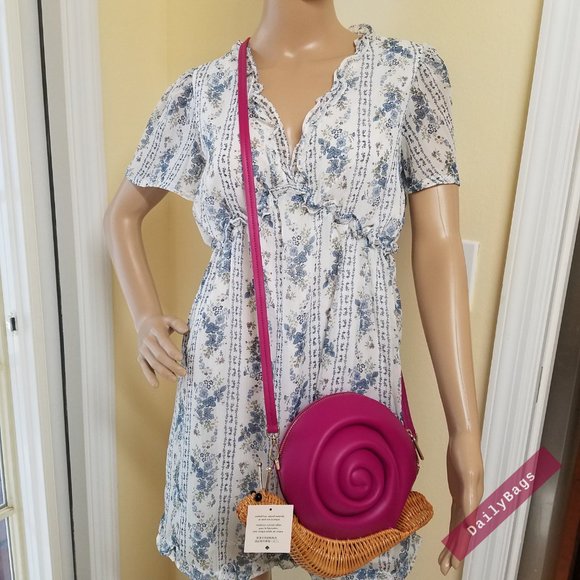 KATE SPADE SNAIL ENCHANTED PINK CROSSBODY BAG - Picture 8 of 13